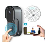 Interphone vidéo sans fil sonnette avec caméra interphone sans fil 1080p 5MP
