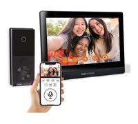 SCS Sentinel, PVF0058, Interphone vidéo, Portier Vidéo 2 Fils avec Écran Tactile 10", Visiophone Filaire, Platine de Rue, Sonnette, Support Mural, Adaptateur, Visserie, VisioWiFi 10