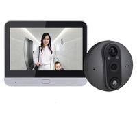Interphone vidéo - Sonnette vidéo Wi-Fi 32 Go - HD 3 MP - Écran 10,9 cm - Vision nocturne - Audio bidirectionnel - Accès à distance via l'application