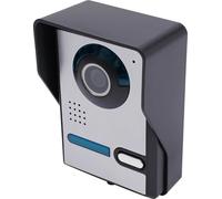Interphone vidéo - Système avec écran couleur 17,8 cm - Deux écrans - Une caméra HD - Vision nocturne - Sonnette câblée - DC 15 V 1,2 A - Noir