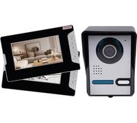 Interphone vidéo WiFi - Sonnette avec caméra - Écran TFT 17,8 cm - Full HD 1080p - Sans fil - Étanche - Fonction mains libres - Angle de vision 92° - Blanc