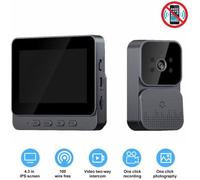 Interphone visuel sans fil - PRUMYA - 4,3 pouces - Vision nocturne - Wifi 2.4G - Caméra intégrée