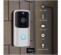 Interphone visuel sans fil wifi doorbell smart video card secure 32gb tf G