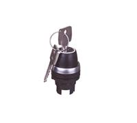 Bouton tournant non lumineux à clé n°455-2 positions fixes 90° pour extraction clé - IP69