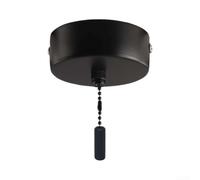 Interrupteur 2 voies pour plafonnier en alliage 6A Noir 1,5 m | Corps en alliage robuste, intérieur en laiton, composants bimétalliques, pour une conductivité fiable de 6 A 250 V