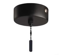 Interrupteur 2 voies pour plafonnier en alliage 6A Noir 2 m | Corps en alliage robuste, intérieur en laiton, composants bimétalliques, pour une conductivité fiable de 6 A 250 V