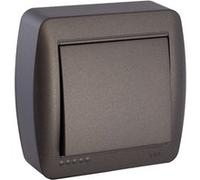 Interrupteur 2 voies va et vient en saillie - Noir graphite - Solera Noir G