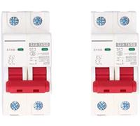Interrupteur à 2 pôles 1 000 V CC, montage sur rail DIN, 32 A, C32, 2P, avec protection contre les surcharges, interrupteur à air, dispositif d'allumage pour l'éclairage domestique, installation photo