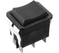 Interrupteur à bascule 3 positions à réinitialisation automatique IP55 étanche On Off On pour bateau, voiture, camping-car, marine 20 A 250 V AC Noir 33 x 30 mm