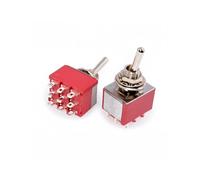 Interrupteur à bascule 3PDT 9 broches, 5 pièces, MTS-302 ON-ON MTS-303 ON-OFF-ON,2A 250VAC 5A 125VAC for remplacement de Circuit de panneau électronique, bricolage(MTS-302 5pcs)