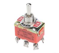 Interrupteur à bascule 6 pôles, 3 niveaux, SPST, autobloquant, pour voiture, bateau, industrie, 250 V, 15 A, IP54, boîtier ignifuge, trou d'encastrement de 12 mm, connexion à vis, durable, 50 000