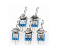 Interrupteur à bascule à bascule, 3 broches, 2 positions, interrupteur de commande d'engrenage, for remplacement de Circuit électronique de bricolage, SMTS-102(5PCS)