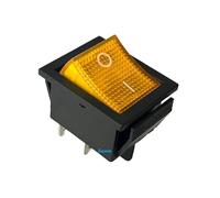 Interrupteur à bascule bipolaire lumineux ambre 16 A / 250 V - 20 A / 125 V - Avec touche orange