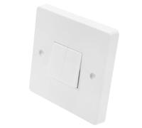 Interrupteur à Bascule Double 13a Multifonction pour Réfrigérateur | Design Minimaliste Blanc en Plastique, Usage Maison ou Centre Commercial, Style Moderne et Élégant