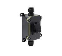 Interrupteur à bascule en ligne étanche, 30a, 12V, 24V, 220V, avec LED, boîtier extérieur scellé IP65, cordon d'alimentation à bascule(0323,RED_110V-220V)
