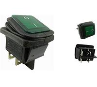 ChiliTec Interrupteur à bascule étanche IP67 2 pôles 16 A, 250 V Marche/Arrêt Vert