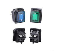 Interrupteur à bascule étanche IP67 20 A DPST rectangulaire pour Industr | Boîtier en plastique, 250 VAC, découpe de 30 x 22 mm, options jaune/vert/noir, idéal pour une utilisation marine et