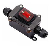 Interrupteur à bascule étanche IP67 ON/OFF 20A AC 220V DPST 4 bornes avec LED rouge interrupteur de câble ligne double