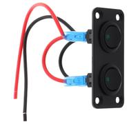 Interrupteur à Bascule pour Bateau et Voiture, Modèle Pré-câblé 12 V | Plastique et Métal, Commande Marche Arrêt, Installation Rapide, Éclairage de Pont, Camping-car, Environnement Marin
