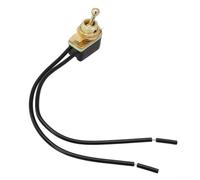 Interrupteur à bascule précâblé SPST On/Off, 250 V 6 A, coque en métal avec câble de 15 cm, IP20 anti-buée pour appareils électroniques, or ou argent (doré)