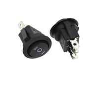 Interrupteur à bascule rond marche/arrêt, 2 pièces, 22mm, rouge, noir, blanc, 6A/250VAC, 10A, 125VAC, capuchon d'interrupteur d'alimentation avec bouton poussoir en plastique