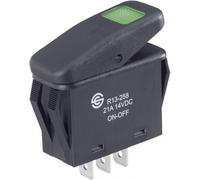 Interrupteur à bascule TRU COMPONENTS TC-R13-258B B/G 1587862 14 V/DC 21 A 1 x Off/On IP66 à accrochage 1 pc(s)