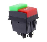 Interrupteur à bascule WF03-C1 KCD4, bouton de commande de démarrage et d'arrêt à double lumière rouge, interrupteur d'alimentation 1NO 1NC