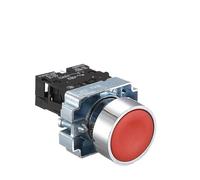 Interrupteur à bouton métallique série XB2, réinitialisation automatique, petite tête de champignon, siège central, arrêt d'urgence, bouton de 22mm, démarrage par pouce, mise sous tension(XB2-10BN-32)