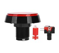 Interrupteur à bouton-poussoir,12V 10A 60 mm gros interrupteurs à bouton-poussoir rond à bouton plat avec lumière LED Interrupteur à 3 pieds Machine de jeu Interrupteur à bouton pour le jeu(rouge)