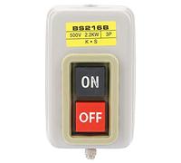 Interrupteur à bouton-poussoir à verrouillage automatique 3P 110/220 / 380V, 10A Bouton-poussoir d'alimentation pour contrôler votre moteur directement sans contacteur requis BS216B
