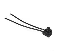 Interrupteur à bouton-poussoir avec câbles, interrupteur marche/arrêt autobloquant avec coque en caoutchouc pour éclairage extérieur, rouge ou noir, 250 V 3 A (noir)
