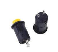 Interrupteur à bouton-poussoir circulaire DS-425 à réarmement automatique, sans verrouillage, 1,5/3 A, 250/125 V CA, 12 mm, plusieurs couleurs, 1 pièce(K030b038-Yellow)