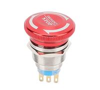 Interrupteur à Bouton-poussoir D'arrêt D'urgence de Dispositif de 22 Mm, Interrupteur étanche Interrupteur à Bouton de Tête de Champignon à Verrouillage Automatique(6 Pin)