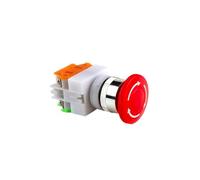 Interrupteur à bouton-poussoir d'arrêt d'urgence, tête de champignon rouge de 22mm, LAY37-11ZS/LAY37-11ZSD AC 660V 10A, bouton de frein à incendie d'ascenseur(LAY37-11ZS,24V)