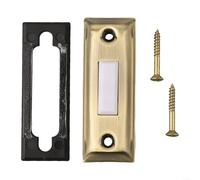 Interrupteur à bouton-poussoir en métal avec finition en laiton antique - Fixation murale pour portes de garage et entrées de jardin - Convient pour les systèmes de sonnette filaire