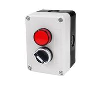 Interrupteur à bouton-poussoir étanche à 2 trous et 2 vitesses, 220 V, avec voyant lumineux(Knob with red light)