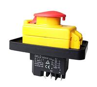 Interrupteur à bouton-poussoir industriel étanche avec cache d'arrêt d'urgence DZ-6-2A 5 broches IP55