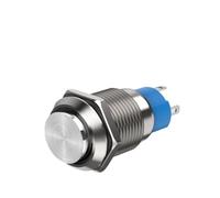 Interrupteur À Bouton-poussoir Métallique 12mm Impulsionnel À Verrouillage | Bouton d'alimentation PC marche/arrêt étanche 12 V 220 V(Hight Head No LED,BLUE_MOMENTARY SELF-RESET_24V DC)