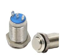 Interrupteur à bouton-poussoir métallique autobloquant de 10 mm haut 1 Normalement ouvert fermé Trois pieds