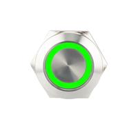 Interrupteur à bouton-poussoir momentané à LED verte 8 mm 10 mm, 1 NO, for sonnette, 1 pièce(8mm,LATCHING_12-24V)