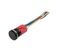 Interrupteur à bouton-poussoir momentané en métal 22 mm 12 V lumière LED auto-réinitialisation marche/arrêt avec contacts 1NO1NC pour électronique automobile (vert)