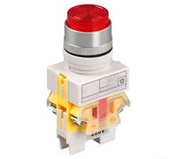 Interrupteur à bouton-poussoir rond à réinitialisation automatique avec témoin lumineux pour systèmes de contrôle LAY37-11DN Capacité de courant 10 A Boîtier étanche à la poussière (AC 220 V)