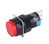 Interrupteur à Bouton Rond en Métal et Plastique à 3 Broches, AC250 V 3 A DC30 V 5 A, Interrupteur à Bouton-poussoir momentané pour Appareils Ménagers, électronique, équipement
