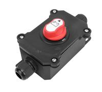 Interrupteur à câble en ligne étanche, interrupteur à bascule ON/OFF pour courant continu 12 V à 32 V, interrupteur d’alimentation extérieur certifié IP67 avec raccordement double (50A)