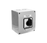 Interrupteur à came 0-1 3P 100A dans un boîtier avec bouton noir SK100-2.8211OB18