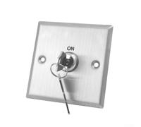Interrupteur à clé pour déverrouillage de porte de sécurité avec boîtier en acier inoxydable et conçu pour une intégration transparente dans le matériel de contrôle existant