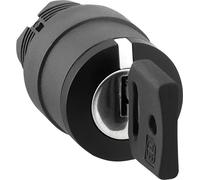 Interrupteur à clé Schneider Electric, élément frontal, Harmony XB5, plastique, 22 mm, noir, 3 positions, à enclenchement ZB5AG5
