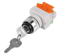 Interrupteur à clé, verrouillage de sécurité à 2 positions, LAY37 11Y 21, 220V, 5A, sélecteur rotatif avec deux clés pour contrôle électrique Stable