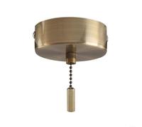 Interrupteur à cordon de traction pour plafonnier avec chaîne, contrôle d'éclairage en fer en bronze, 6 cm de diamètre, utilisation universelle pour salle de bain, ventilateur et stores (5 cm)