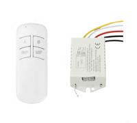 Interrupteur à distance sans fil 220 V pour éclairage, interrupteur mural 1/2/3 canaux avec récepteur, jusqu'à 2000 W par canal, boîtier en ABS blanc, portée sans fil 20 m pour la maison et